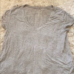 American Eagle Grey Striped Shirt